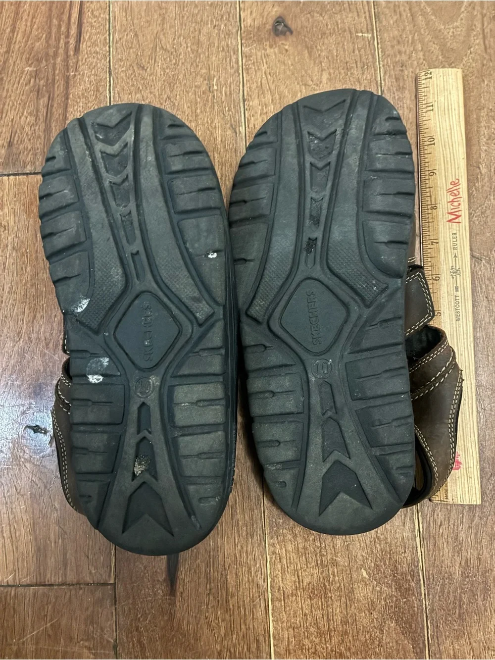 US Size 10 Men's Skechers Brown Leather Outdoor Sandals